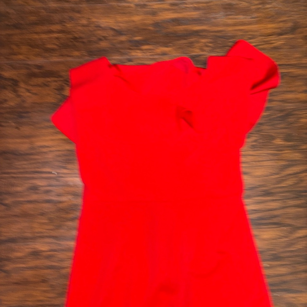 Betsy & Adam Elegant Hot Red Dress